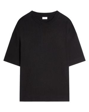Dries Van Noten Boxy-Fit Short-Sleeve T-Shirt With Classic Crew Neckline - Black