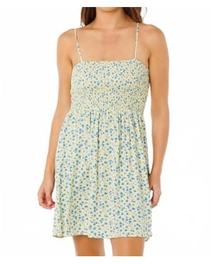 Rip Curl Surf Side Shirred Dress - Blue