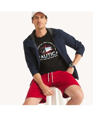 Nautica Flag Graphic T-Shirt - Black