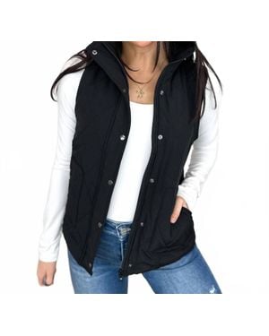 Michelle Mae One Call Away Puffer Vest - Blue