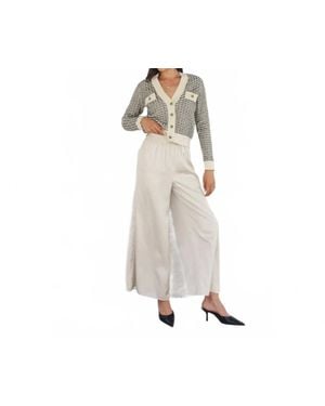 Dress Forum Buttery Wide Leg Pull On Pants - White