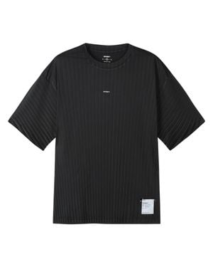 Satisfy Relaxed Fit Auralite Pleated T-Shirt With Minimal Branding - Black