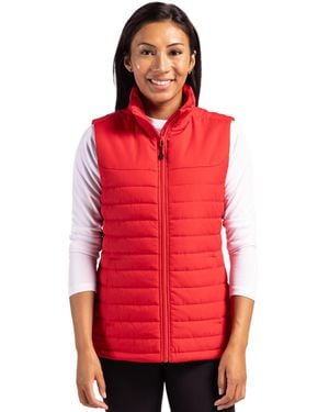 Clique Elevation Eco Full Zip Puffer Vest - Red