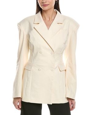 WeWoreWhat Double-Breasted Blazer - Natural