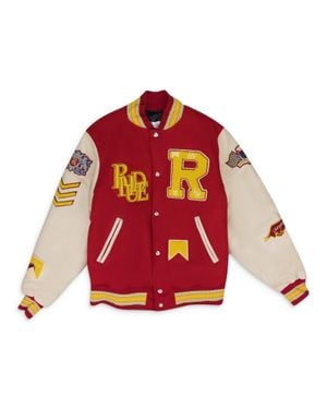 Rhude Bull Varsity Bomber - Red