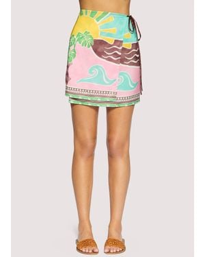 Lost + Wander Isla Spell Mini Wrap Skirt - Green