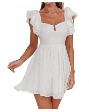 One And Only Collective Picture Perfect Cowl Neck Dress - White