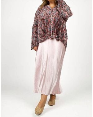 Vince Raw Edge Paneled Slip Skirt - Pink