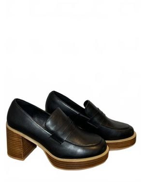 Oasis Society Hannah Platform Penny Loafers - Black