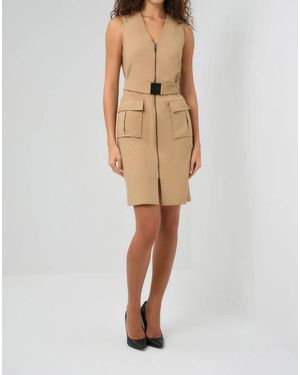 Anatomie Kourt Belted Zip Dress - Natural