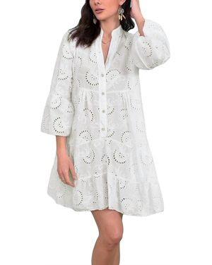 Top It Off Riley Eyelet Dress - White