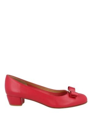 Ferragamo Vara 1 Leather Pumps - Red