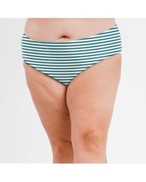 Calypsa Plus Full Coverage Bikini Bottom - White