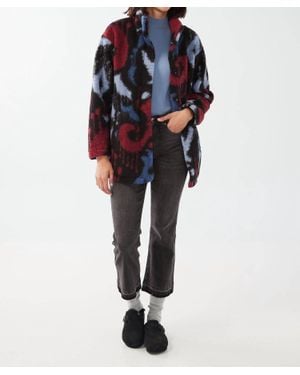 Fdj Printed Teddy Jacket - Black