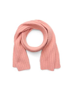 Kaffe Kadena Chunky Rib Knit Long Scarf - Pink
