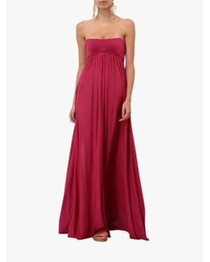 Zimmermann Luna Jersey Bandeau Gown - Red