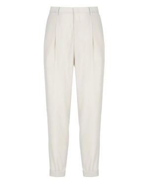 BRIGLIA Ivory Virgin Wool Pants - White