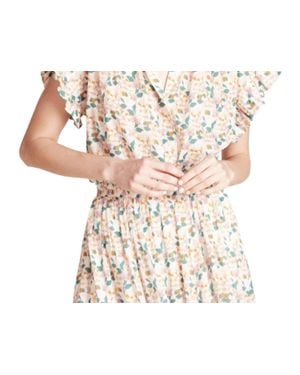 Trovata Marianne "B" Ruffle Sleeve Shirt - Multicolor