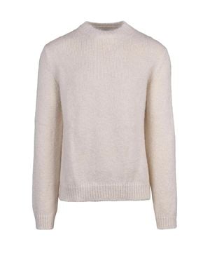 Jil Sander Alpaca And Virgin Wool Blend Crewneck Sweater From - White