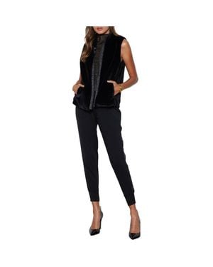 Tart Collections Brent Faux Fur Reversible Vest - Black