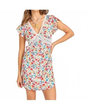 Sadie & Sage Cove V-Neck Mini Dress - Red