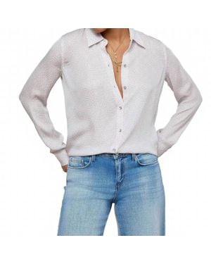 L'Agence Nina Linked Geo Blouse - Blue