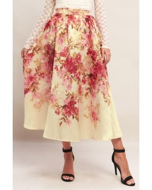 TRUEDAMES Blossom Dream Ballerina Woven Full Midi Skirt - Pink