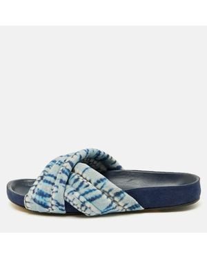 Isabel Marant Criss-Cross Suede Flat - Blue
