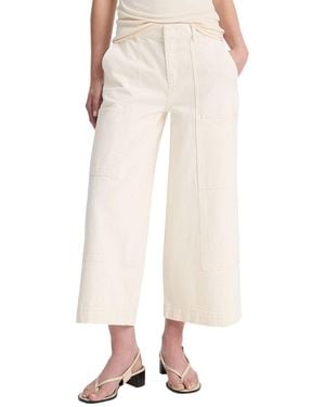 Vince Mid Rise Utility Crop Wide Pant - Natural