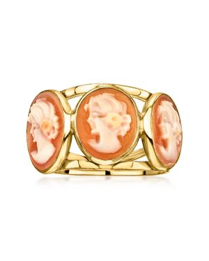 Ross-Simons Italian Shell Cameo Ring - Orange