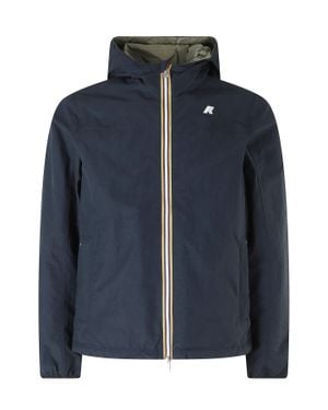 K-Way Jake Reversible Hooded Nylon Jacket - Blue
