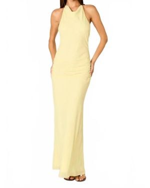 Nia Giulia Halter Maxi Dress - Yellow