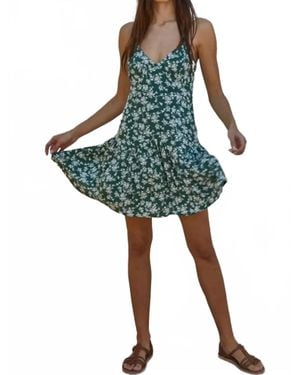 By Together Floral Ditsy Mini Dress - Green