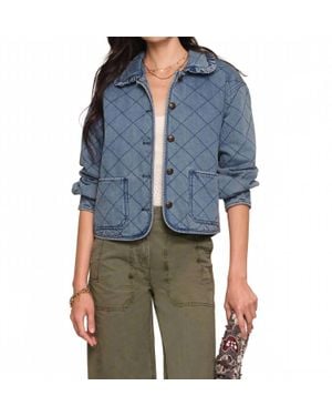 Heartloom Miller Button Front Long Sleeve Jacket - Blue