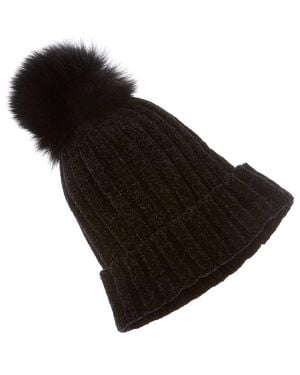La Fiorentina Chenille Hat - Black
