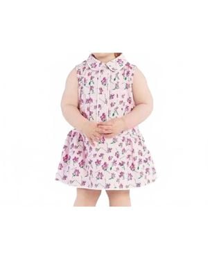 Marni Girls Allover Flower Print Dress - Pink