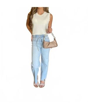 Hidden Jeans Jeans Ella High Rise Tie Detail Straight Leg - Blue