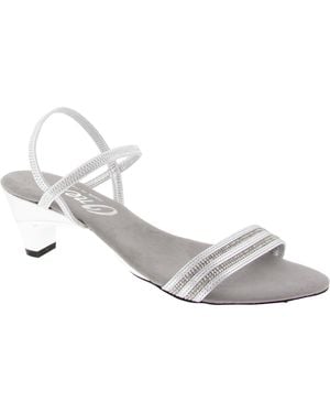 Onex Foxi Embellished Leather Ankle Strap - Metallic