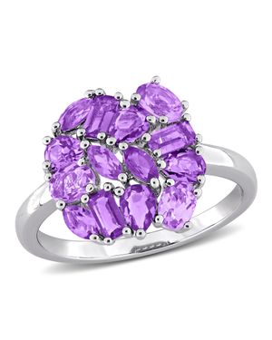Mimi & Max Multi-Shape Gemstone Cluster Ring Sterling - Purple