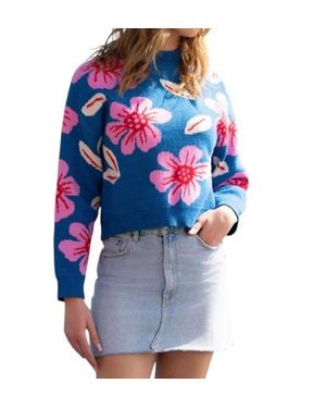 Thml Floral Knit Sweater - Blue