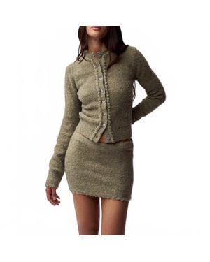 GUIZIO Knit Mini Skirt - Green