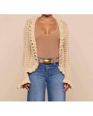 L'Agence Solaris Crocheted Cardigan - Blue