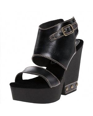 Sbicca Madiera Wedge Sandals - Black