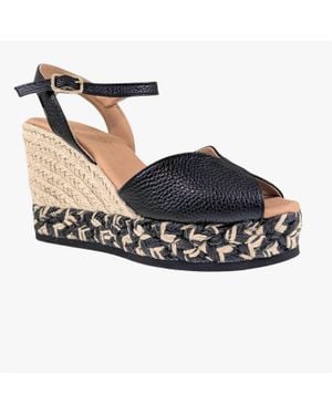 ATELIER Nina Strappy Wedge Sandal - Blue