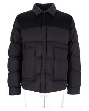Laminar Horizontal Quilted Cropped Cotton-Blend Sports Jacket - Black