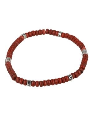 Ferragamo Hawk Eye Beadstone Bracelet - Red