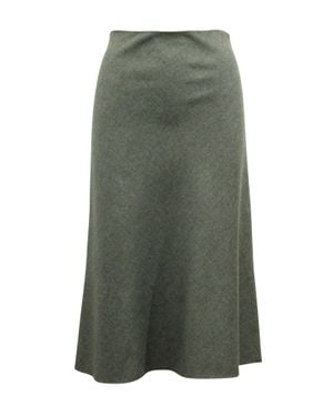 Theory High Rise Midi Skirt - Green