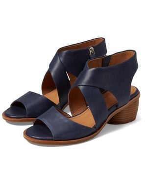 Söfft Camille Sandals 'Sb Sky Leather Side Zip Block Heel Htat1609 - Blue