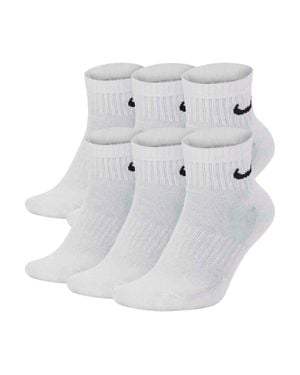 Nike Everyday Cushioned Training Ankle Socks (6 Pairs) - Metallic