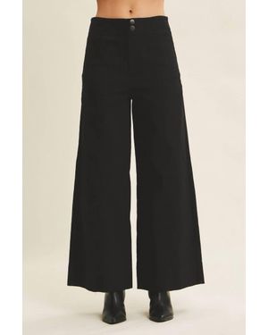 In February Melissa Stretchy Wide Leg Pant - Black